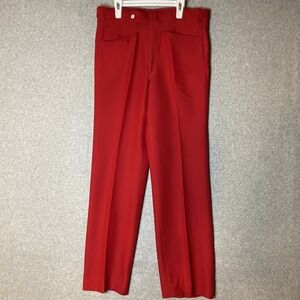 Sansabelt Slacks Mens‎ 30x30 Red Retro Vintage Mark Scot Collection by Jaymar